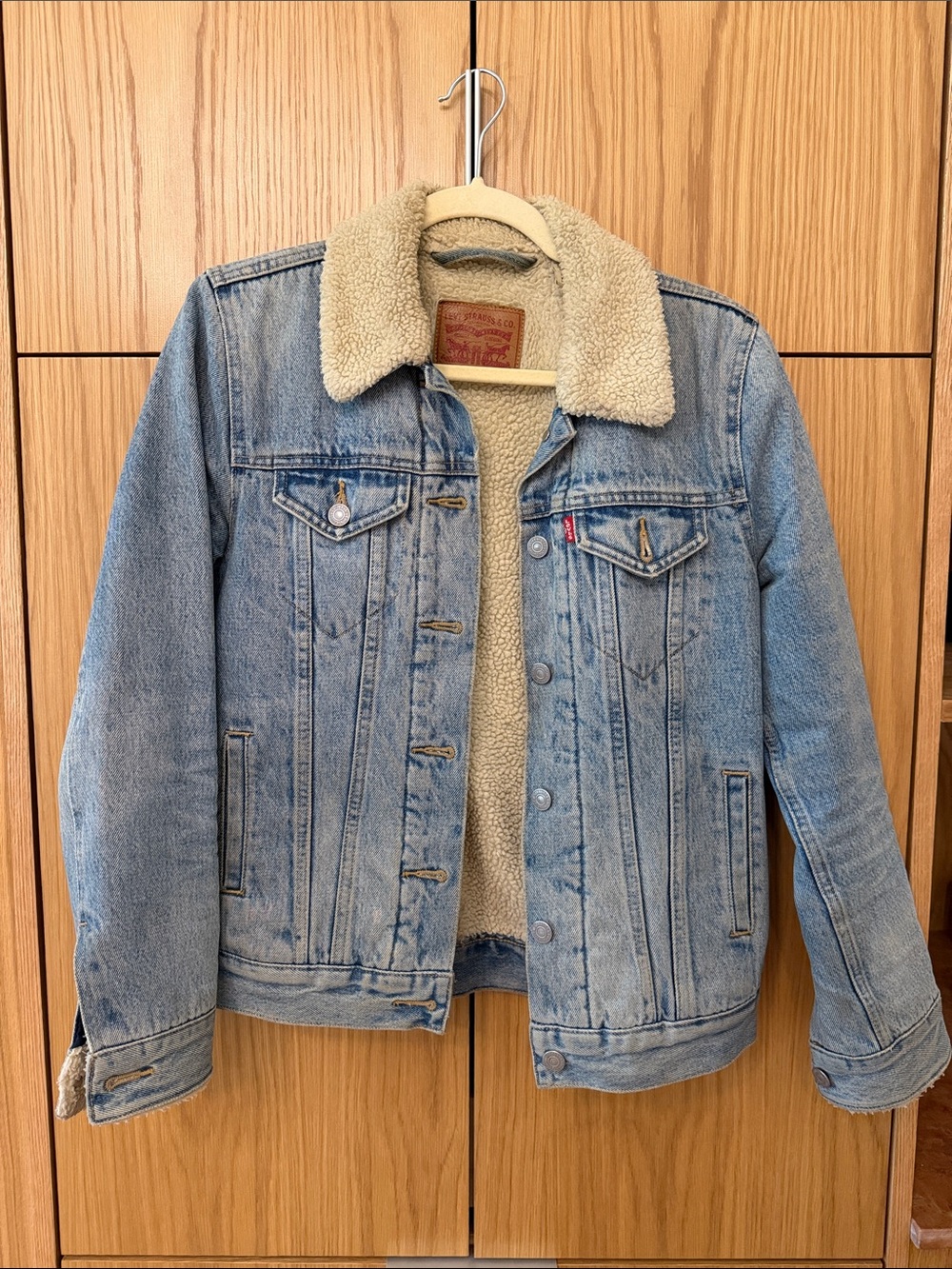 Levi's Light Blue Denim Sherpa-Lined Jacket